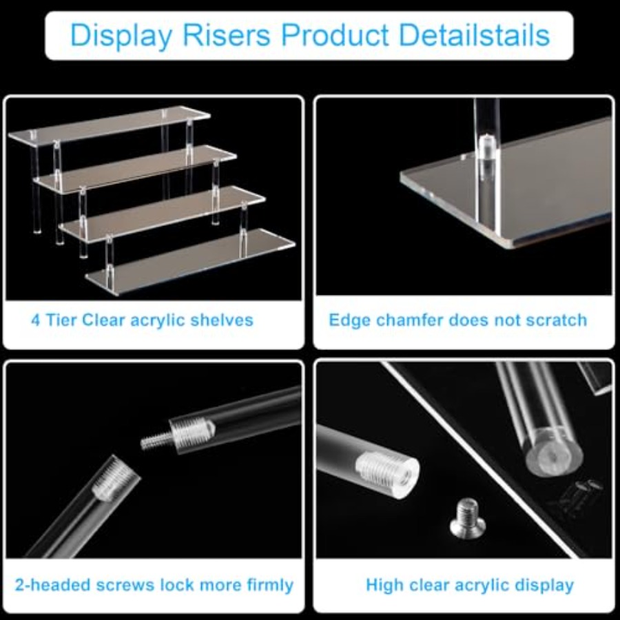 4 Tier Acrylic Perfume Organiz - đánh giá và giá Pop Display Shelf