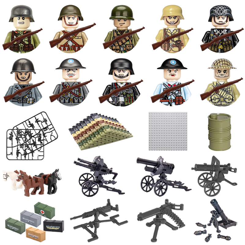 24pcs/batch WW2 Military Chara - đánh giá và giá Lego Minifigure Holder